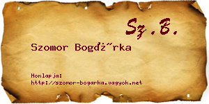 Szomor Bogárka névjegykártya